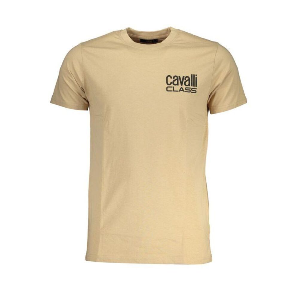 Cavalli Class Crew Neck Short Sleeve TShirt CA28618 Men Beige T-Shirts